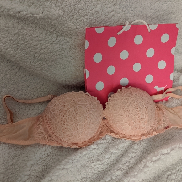 Victoria Secret Pink Date push up light pink lace - Picture 1 of 1